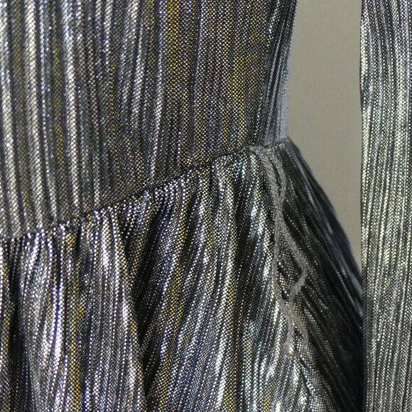 Soft Surroundings Annabelle Pleated Maxi Dress w/ Shash Silver USA Size XS (2/4) - Picture 9 of 16